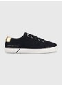 Tenisky Tommy Hilfiger LACE UP VULC SNEAKER dámské, tmavomodrá barva, FW0FW06957