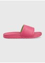 Dětské pantofle Polo Ralph Lauren růžová barva