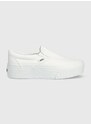 Tenisky Vans Classic Slip-On Stackform dámské, bílá barva, VN0A7Q5RW001, VN0A7Q5RW001-WHITE