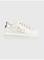 Kožené sneakers boty Karl Lagerfeld KAPRI bílá barva, KL62538