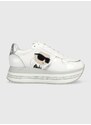 Kožené sneakers boty Karl Lagerfeld VELOCITA MAX bílá barva, KL64930N