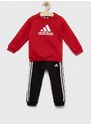 Dětská tepláková souprava adidas I BOS LOGO červená barva