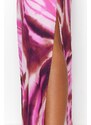 Trendyol růžové bez rukávů Shift / rovný střih Maxi lemované tkané šaty
