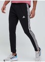 Tréninkové kalhoty adidas Essentials černá barva, s aplikací, IC0044