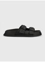 Pantofle Tommy Jeans FANCY SANDAL dámské, černá barva, EN0EN02136