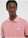 Polo tričko Levi's růžová barva, s aplikací