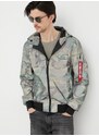 Bunda Alpha Industries pánská, zelená barva, přechodná, 126138RC.408-WdlCamo65