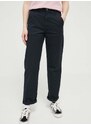 Kalhoty Converse dámské, černá barva, jednoduché, medium waist