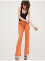 Kalhoty Résumé Rayanna dámské, oranžová barva, jednoduché, high waist