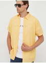 Plátěná košile Pepe Jeans Parker žlutá barva, regular, s klasickým límcem