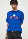 Bavlněné tričko Lacoste x Netflix TH7343-70V