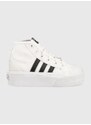 Dětské tenisky adidas Originals NIZZA PLATFORM MID bílá barva