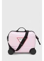 Dětský kufr Guess růžová barva