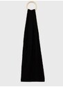 Bavlněný šátek Armani Exchange černá barva, hladký