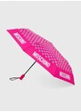 Deštník Moschino růžová barva, 8936 OPENCLOSEA
