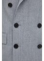 Vlněná bunda AllSaints šedá barva