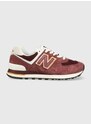 Sneakers boty New Balance U574MO2 vínová barva, U574MO2-MO2