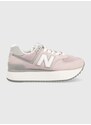 Sneakers boty New Balance WL574ZSE růžová barva, WL574ZSE-ZSE