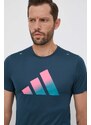 Běžecké tričko adidas Performance Run Icons tyrkysová barva, s potiskem