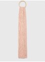 Šátek s příměsí kašmíru Tommy Hilfiger růžová barva, hladký