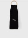 Bavlněný šátek Tommy Hilfiger černá barva, hladký