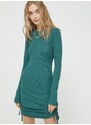 Šaty Hollister Co. zelená barva, mini