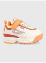 Dětské sneakers boty Fila Disruptor oranžová barva