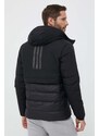 Péřová bunda adidas pánská, černá barva, zimní, HG6017