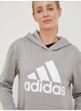 Tréninková mikina adidas Performance Big Logo , šedá barva, s kapucí, s potiskem