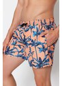 Trendyol Orange Standard Size Tropical Printed Swimsuit Sea Shorts