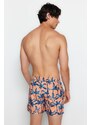 Trendyol Orange Standard Size Tropical Printed Swimsuit Sea Shorts