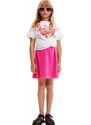 Dětské bavlněné tričko Desigual Pink Panther bílá barva
