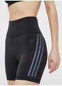 Běžecké šortky adidas Performance DailyRun černá barva, s potiskem, high waist