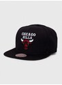Čepice s vlněnou směsí Mitchell&Ness Chicago Bulls černá barva, s aplikací