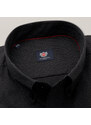Willsoor Pánská klasická košile černé barvy s puntíky 15282