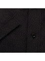 Willsoor Pánská klasická košile černé barvy s puntíky 15282