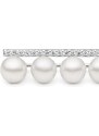 Gaura Pearls Stříbrná perlová brož, stříbro 925/1000