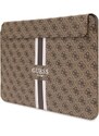 Pouzdro na notebook - Guess, 16 4G Printed Stripes Brown