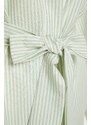 Trendyol Mint Páskovaný tkaný Seeer Pruhované kimono & Kaftan