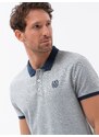 Ombre Men's polo shirt with contrasting elements