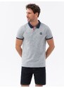 Ombre Men's polo shirt with contrasting elements