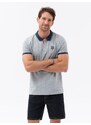 Ombre Men's polo shirt with contrasting elements