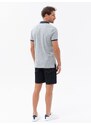 Ombre Men's polo shirt with contrasting elements