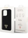 Ochranný kryt pro iPhone 14 Pro - Guess, Rhinestones Triangle Metal Logo Black