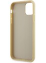 Ochranný kryt pro iPhone 11 - Guess, Rhinestones Triangle Metal Logo Gold