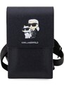 Univerzální pouzdro / taška s kapsou na mobil - Karl Lagerfeld, Metal Logo NFT Wallet Black