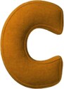 Yellow Tipi Cihlově oranžový sametový polštář písmeno C 40 cm