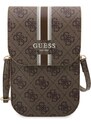 Univerzální pouzdro / taška s kapsou na mobil - Guess, 4G Printed Stripes Brown