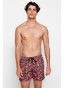 Trendyol Men's Multicolored Fish Printed Standard Size Swimwear Marine Shorts