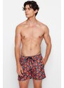 Trendyol Men's Multicolored Fish Printed Standard Size Swimwear Marine Shorts